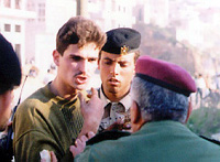 Photo: Scuffle with Palestinian police