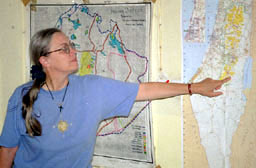 Photo: Diane Row explaining the various maps