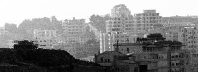 Photo: Tank overlooking Ramallah